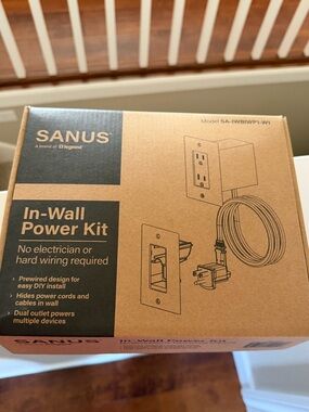 SANUS In-Wall Power Kit - Brown Kraft Packaging